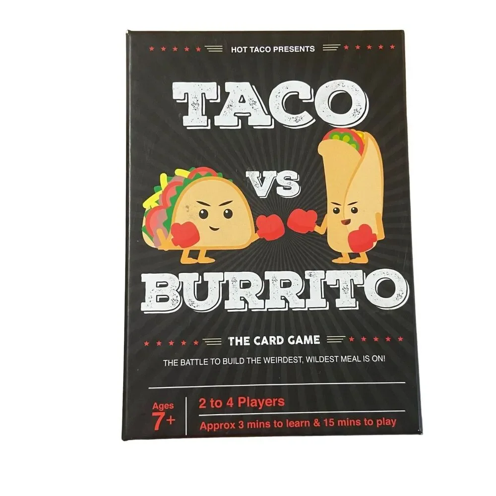 #7494 Hot Taco Brand Taco versus Burrito card game